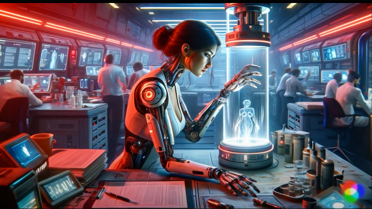 AI-generated sci-fi short imagining Earth in the year 3024